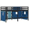 vidaXL Lit mezzanine enfants avec rideaux sans matelas bleu 90x200cm