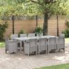 vidaXL Ensemble de salle à manger pour jardin 11 pcs Gris clair