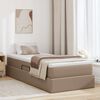 vidaXL Lit avec rangement et matelas Cappuccino 90 x 200 cm