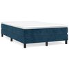 vidaXL Sommier &agrave; lattes de lit et matelas bleu fonc&eacute; 120x190cm velours