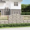 vidaXL Paniers &agrave; gabions arqu&eacute;s 4 pcs 200x50x140/160 cm Fer galvanis&eacute;