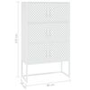 vidaXL Buffet haut Blanc 80x35x135 cm Acier