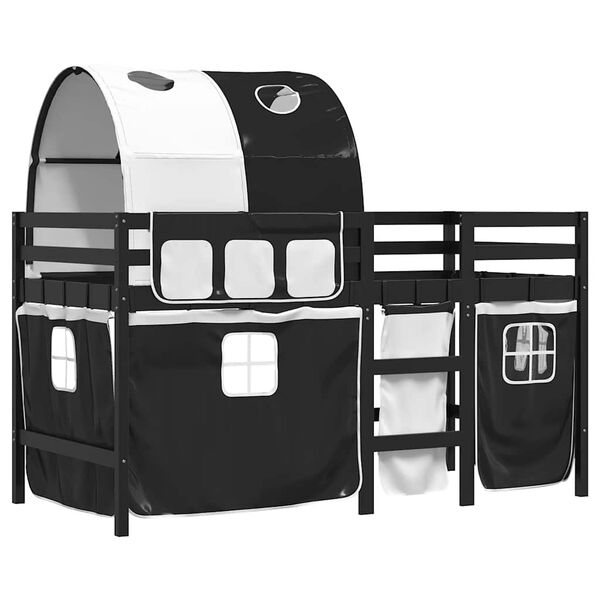 vidaXL Lit mezzanine enfants avec tunnel sans matelas 80x200 cm