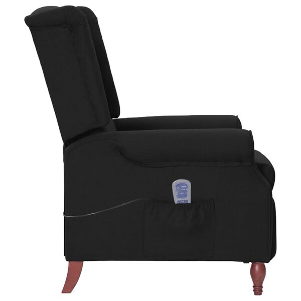 vidaXL Fauteuil de massage inclinable Noir Tissu