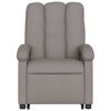 vidaXL Fauteuil inclinable de massage Taupe Tissu