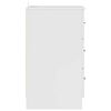 vidaXL Cabinet de chevet avec tiroir Blanc brillant 38 x 38 x 66 cm