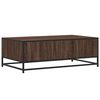 vidaXL Table basse ch&ecirc;ne marron 100x57x35cm bois d'ing&eacute;nierie et m&eacute;tal