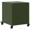 vidaXL Tables de chevet 2 pcs vert olive 36x39x43,5 cm acier