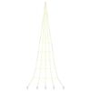 vidaXL Arbre de No&euml;l LED avec piquets au sol Blanc chaud 511 cm m&eacute;tal
