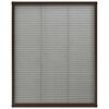 vidaXL Moustiquaire pliss&eacute;e pour fen&ecirc;tre Aluminium Marron 80x100 cm