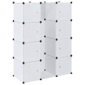 vidaXL Armoire modulaire 9 compartiments 109x36,5x143 cm blanc