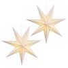 vidaXL &Eacute;clairage de No&euml;l RAAHE 2 pc 10 LED Blanc chaud 45 x 6 x 45 cm