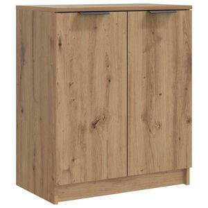 vidaXL Armoire &agrave; chaussures ch&ecirc;ne artisanal bois d'ing&eacute;nierie
