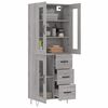 vidaXL Buffet haut Sonoma gris 69,5x34x180 cm Bois d'ing&eacute;nierie
