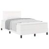 vidaXL Lit &agrave; ressorts avec matelas Blanc 120 x 190 cm Simili cuir