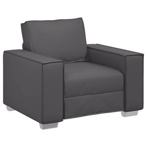 vidaXL Fauteuil Gris 100 cm Simili cuir