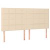 vidaXL Sommier &agrave; lattes de lit avec matelas Cr&egrave;me 160x200 cm Tissu