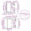 vidaXL Ensemble de mobilier de salle de bain 4 pcs Ch&ecirc;ne artisanal