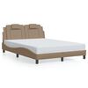 vidaXL Cadre de lit Viana avec LED sans matelas cappuccino 120x200 cm