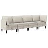 vidaXL Ensemble de meubles pour le salon 4 pcs Avoine Tissu