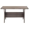 vidaXL Table de jardin Gris 120x70x66 cm R&eacute;sine tress&eacute;e