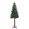 vidaXL Sapin de No&euml;l mince Vert 180 cm PVC et bois de pin massif