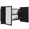 vidaXL Armoire &agrave; miroir de salle de bain LED Noir 80x12x45 Acrylique