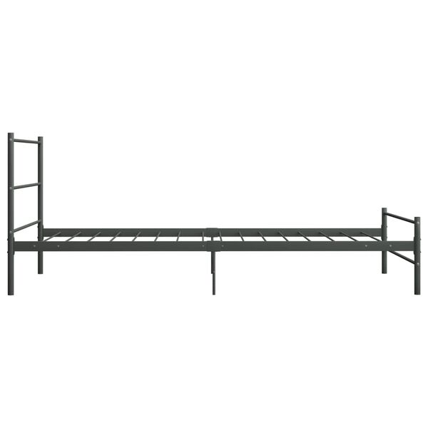 vidaXL Cadre de lit sans matelas gris métal 100x200 cm