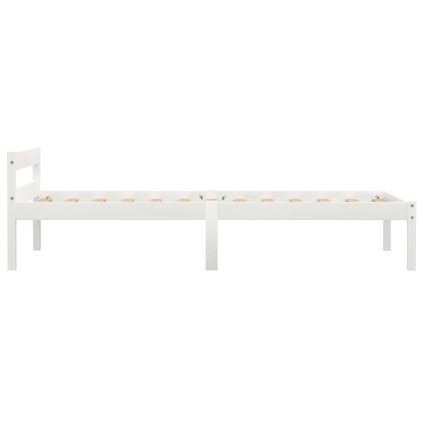 vidaXL Cadre de lit sans matelas blanc bois de pin massif 100x200 cm
