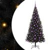 vidaXL Sapin de No&euml;l Noir 180 cm PVC