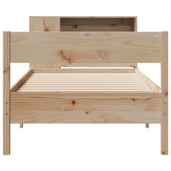 vidaXL Lit bibliothèque sans matelas 75x190 cm bois de pin massif