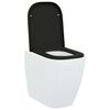 vidaXL Si&egrave;ge de toilette Noir 44,5 x 35 x 3,6 cm Duroplast