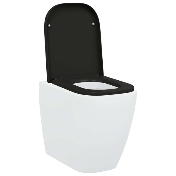 vidaXL Si&egrave;ge de toilette Noir 44,5 x 35 x 3,6 cm Duroplast