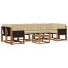 vidaXL Ensemble de canap&eacute;s d'ext&eacute;rieur 8 pc Naturel et Beige