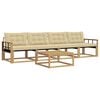 vidaXL Ensemble de canap&eacute;s d'ext&eacute;rieur 5 pcs Blanc et Beige
