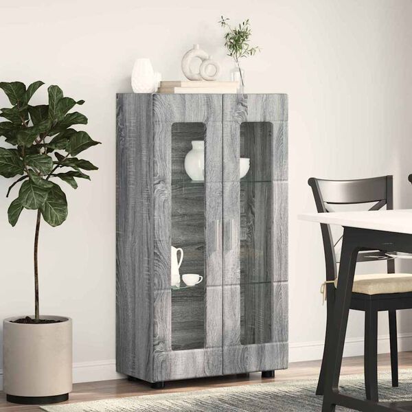 vidaXL Buffet FLORIN Gris Sonoma 55,5 x 29 x 103 cm Bois d'ing&eacute;nierie