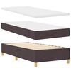 vidaXL Lit &agrave; ressorts avec matelas Marron fonc&eacute; 90 x 200 cm tissu