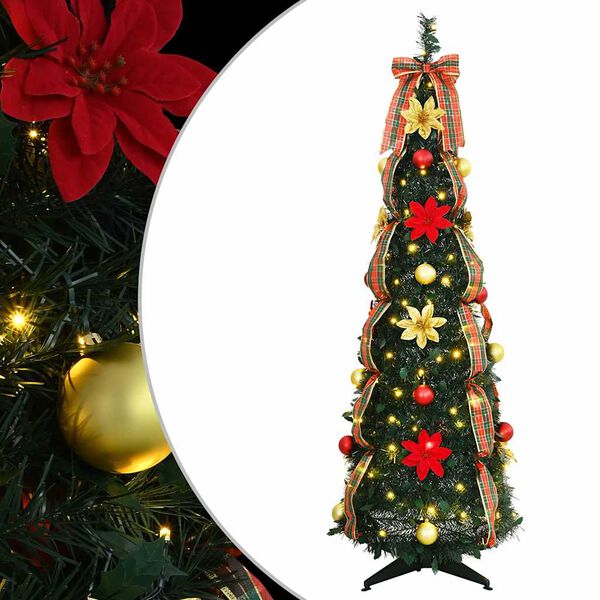 vidaXL Sapin de No&euml;l artificiel avec 100 LED Vert 155 cm PVC