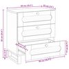 vidaXL Cabinet de chevet Naturel 50 x 33 x 62 cm Bois de mangue massif