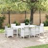 vidaXL Table de jardin pour repas Blanc 200 x 100 x 73 cm polyrotin