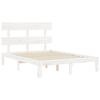vidaXL Cadre de lit sans matelas blanc 120x200 cm bois de pin massif