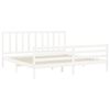 vidaXL Cadre de lit sans matelas blanc 200x200 cm bois massif de pin