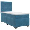 vidaXL Lit boxspring avec matelas Bleu 100 x 200 cm Velours