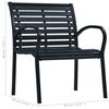 vidaXL Chaises de jardin lot de 2 Noir Acier et WPC