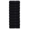 vidaXL Serviettes d'invit&eacute; de qualit&eacute; sup&eacute;rieure SOLUND 10 pcs noir