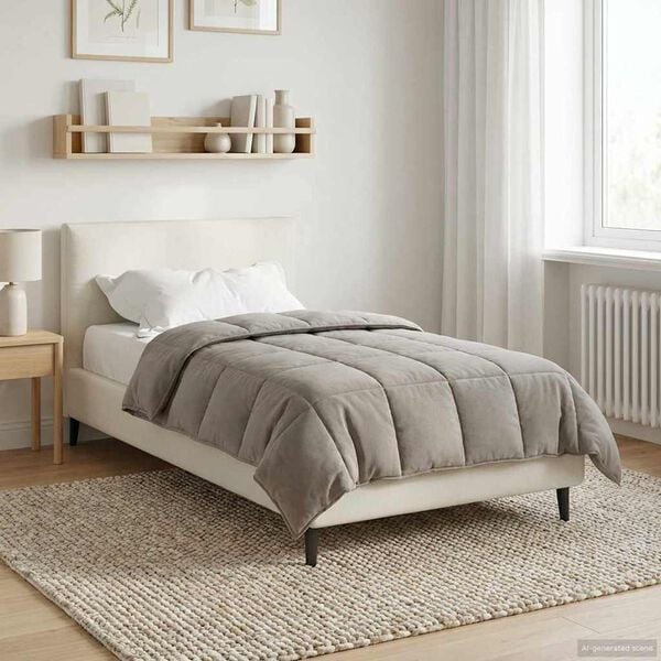 vidaXL Duvet d'&eacute;t&eacute; simple Matelass&eacute; Rose 135 x 200 cm