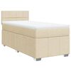 vidaXL Sommier &agrave; lattes de lit avec matelas Cr&egrave;me 90x200 cm Tissu