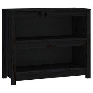 vidaXL Biblioth&egrave;que Noir 80x35x68 cm Bois de pin massif