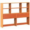 vidaXL Lit bibliothèque sans matelas cire marron 150x200cm bois massif