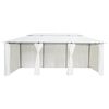 vidaXL Belvédère avec rideaux 600x298x270 cm Blanc 180 g/m²